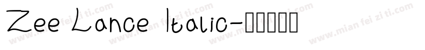 Zee Lance Italic字体转换
